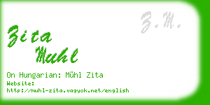 zita muhl business card